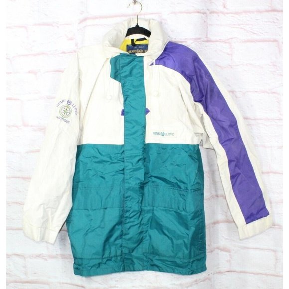 Henri Lloyd Other - Vintage 80s Henri Lloyd Natique Sailing Multicolor Full Zip Rain Work Jacket M